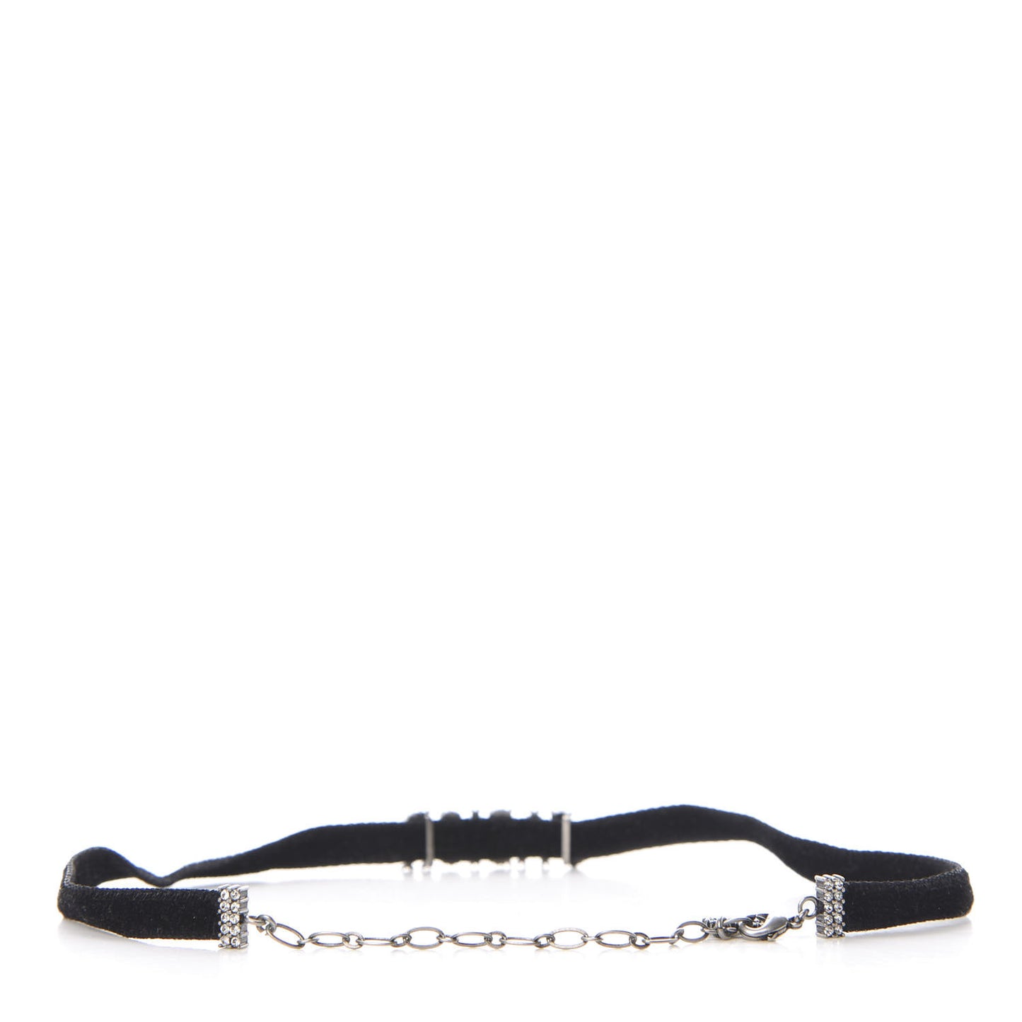 Velvet Crystal J’Adior Choker Necklace Black