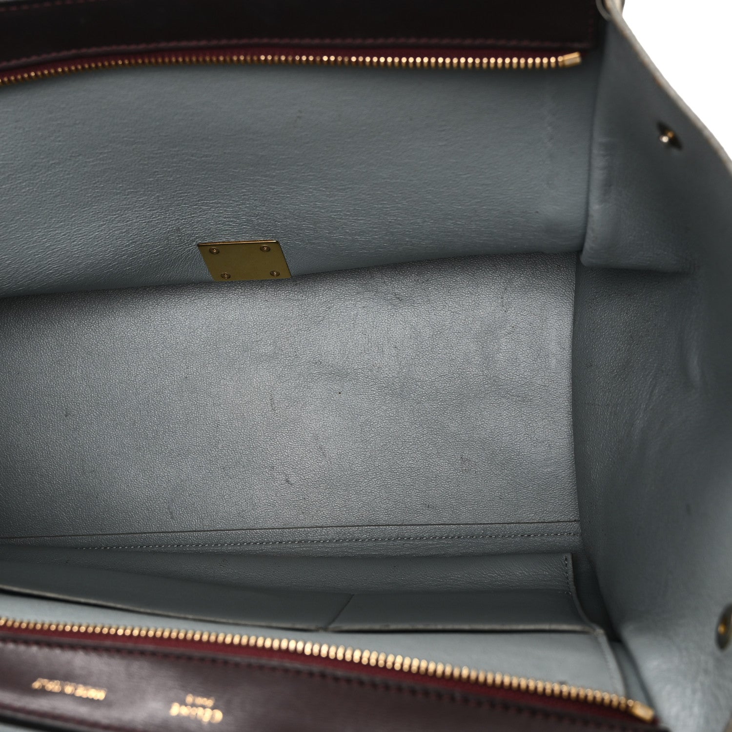 Celine Calfskin and Suede Small Tri-Color Trapeze Dark Grey 5 of 10