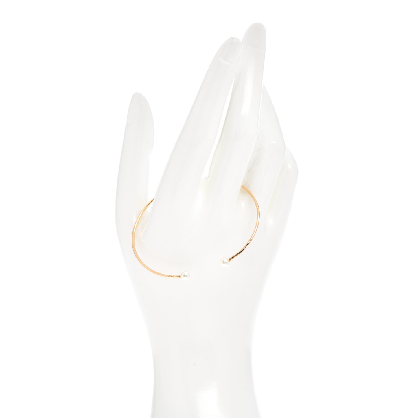 18K Yellow Gold Akoya Pearl 4.5mm Cuff Bracelet