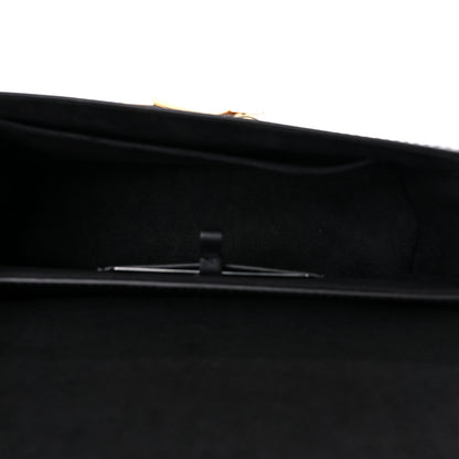 Louis Vuitton Veau Satin Monogram Twist Shoulder Bag MM Black 5 of 9