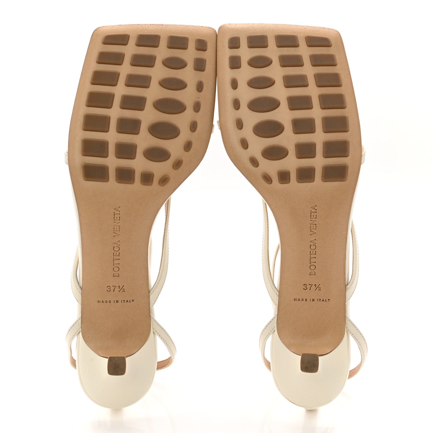Lambskin Stretch Multi Strap 35mm Sandals 37.5 White