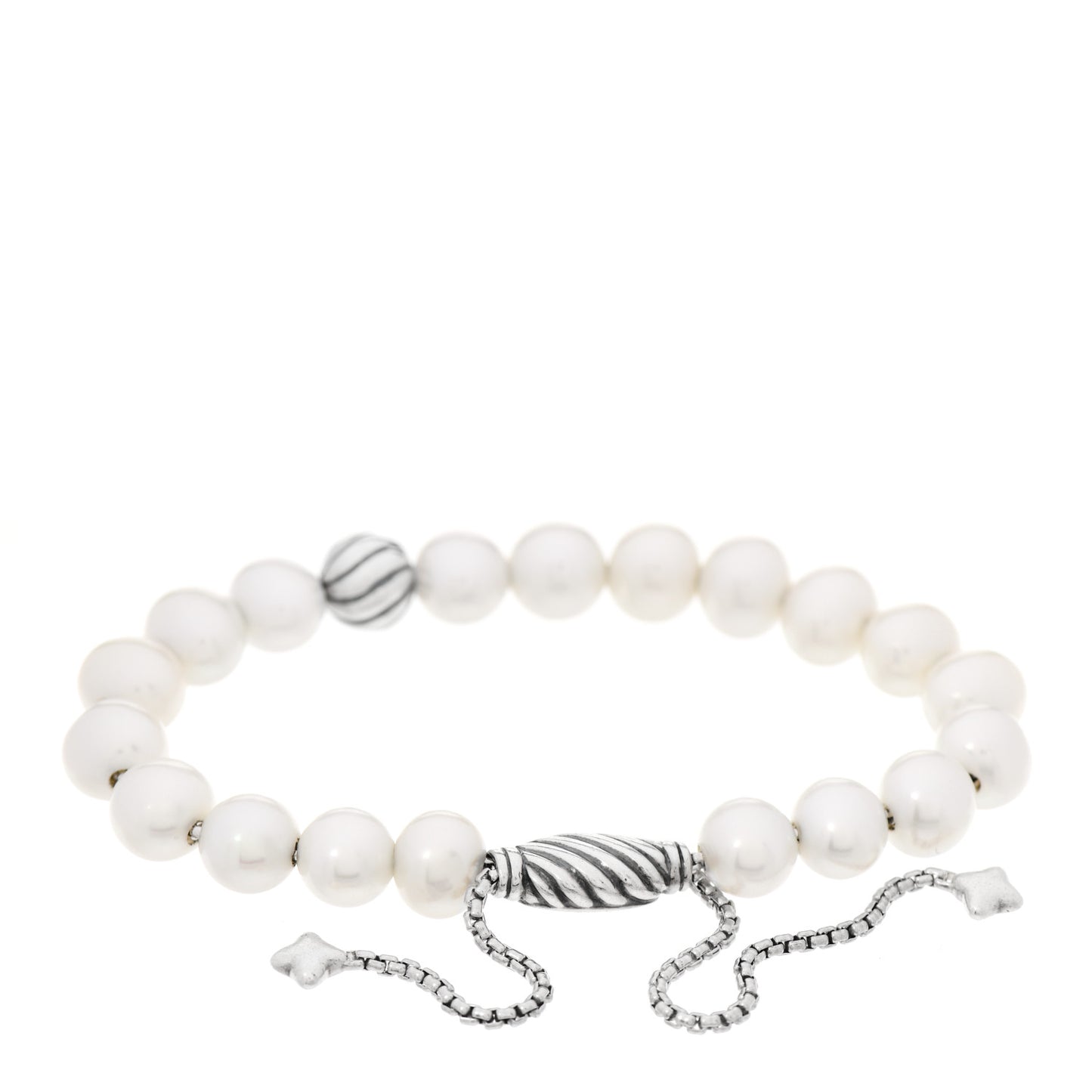 Sterling Silver Pearl 8mm Spiritual Bead Bracelet