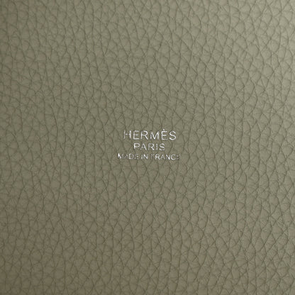 Hermes Taurillon Clemence Picotin Lock 22 MM Gris Neve 6 of 10