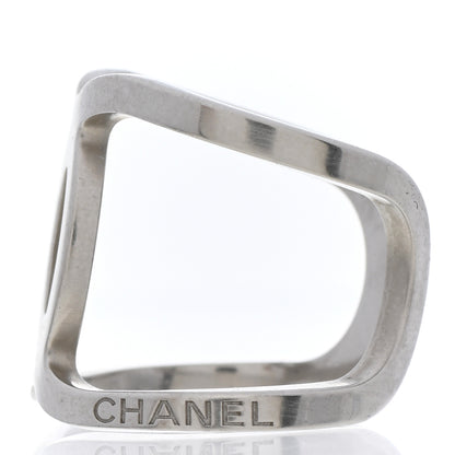 Chanel Metal CC Ring 55 7.25 Silver 5 of 6