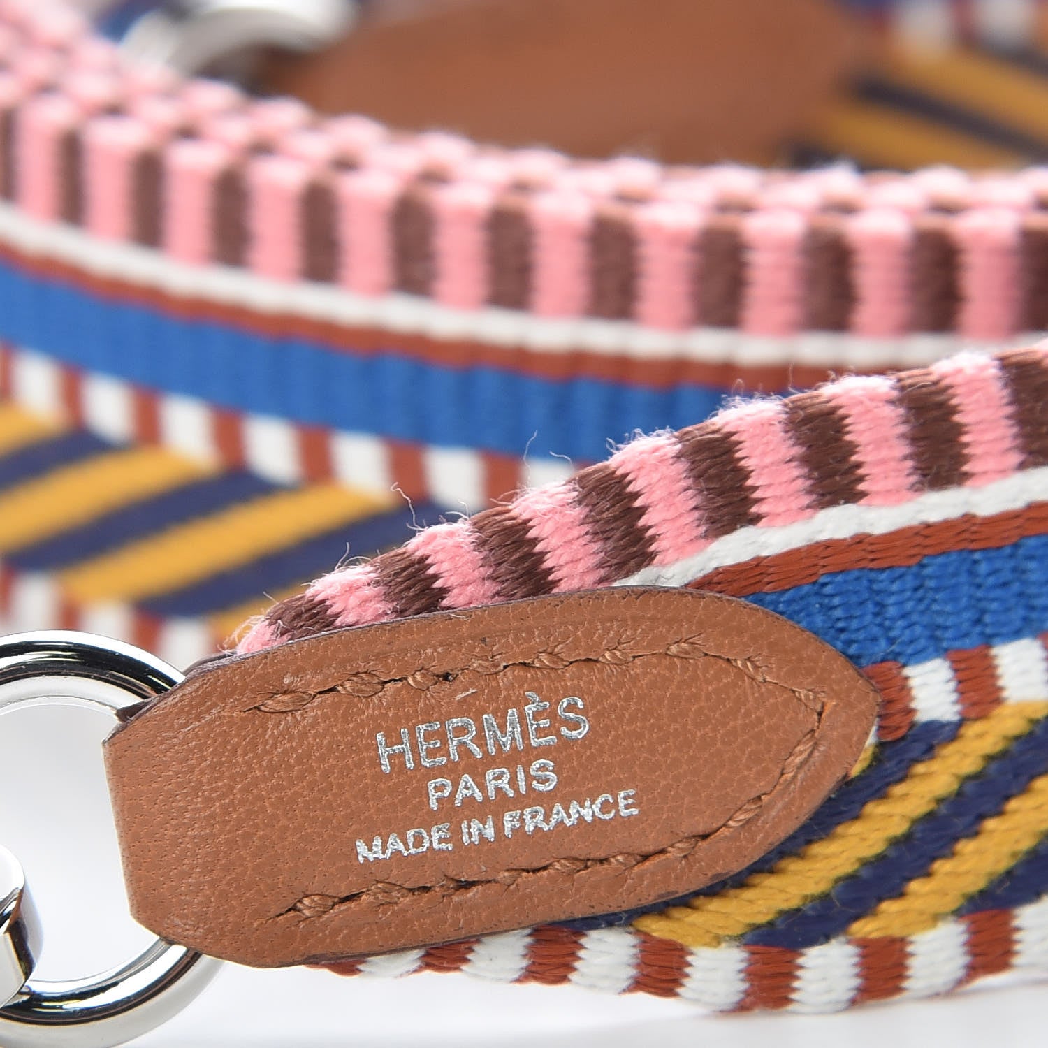 Hermes Toile Swift 25mm Sangle Cavale Shoulder Strap Amber Rose Ete Gold 3 of 6
