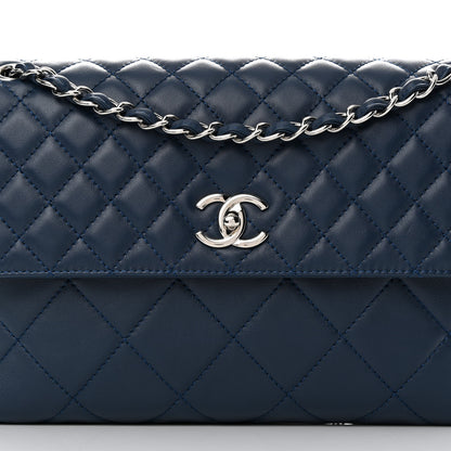 Chanel Calfskin Quilted In The Business Flap Dark Blue 7 of 12