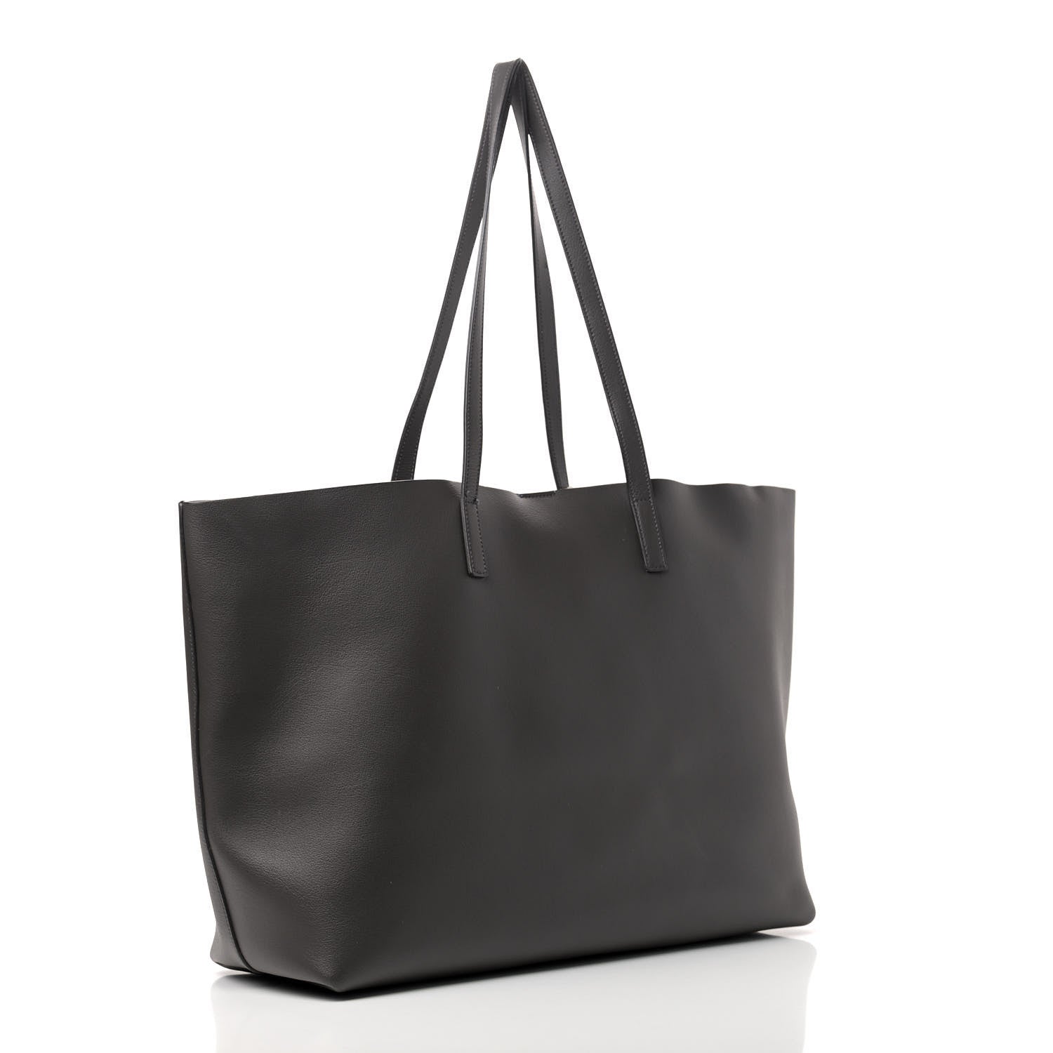Saint Laurent Calfskin Large Shopping Tote Dark Grey 4 of 10