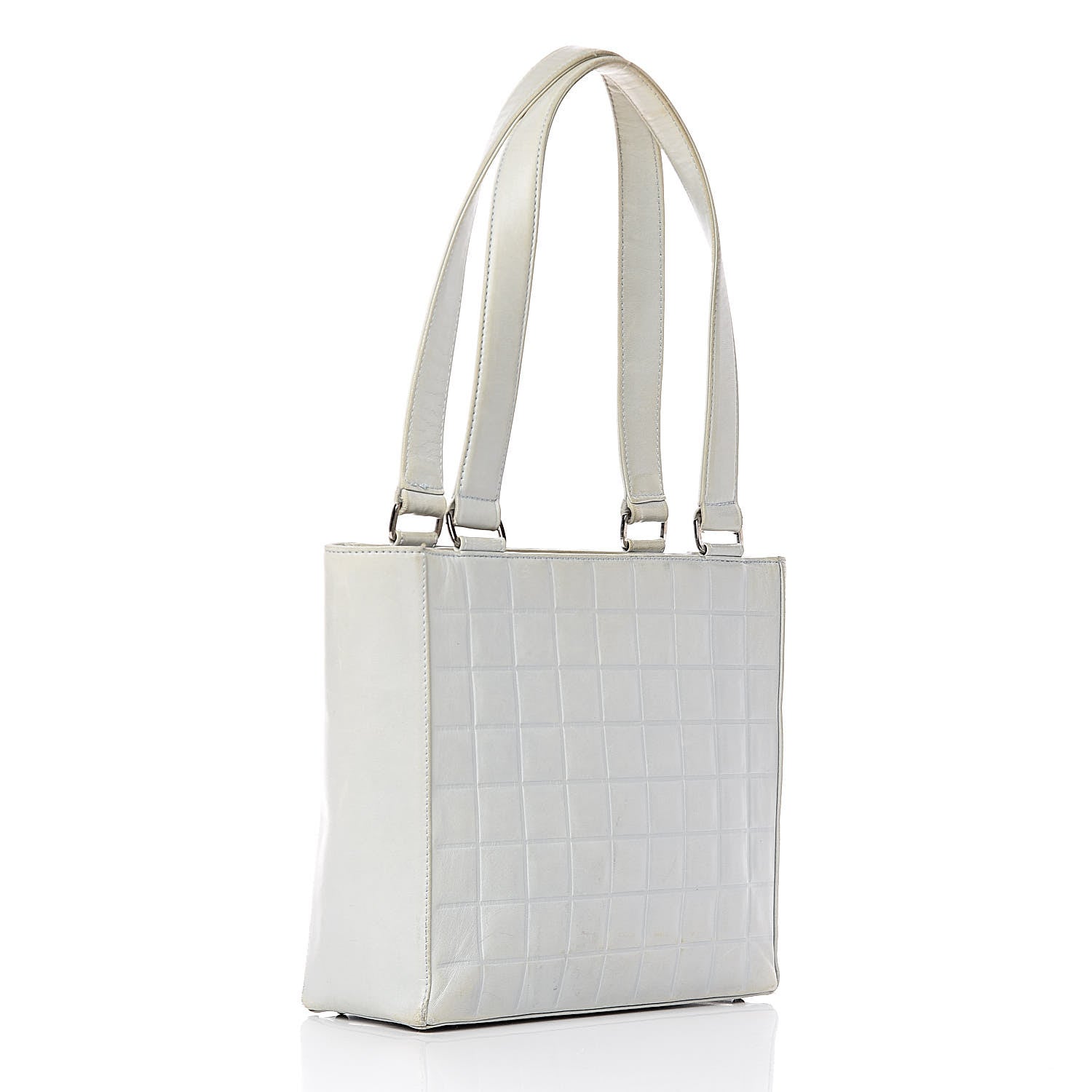 Chanel Lambskin Chocolate Bar Quilted Small Shoulder Bag Light Blue 3 of 24
