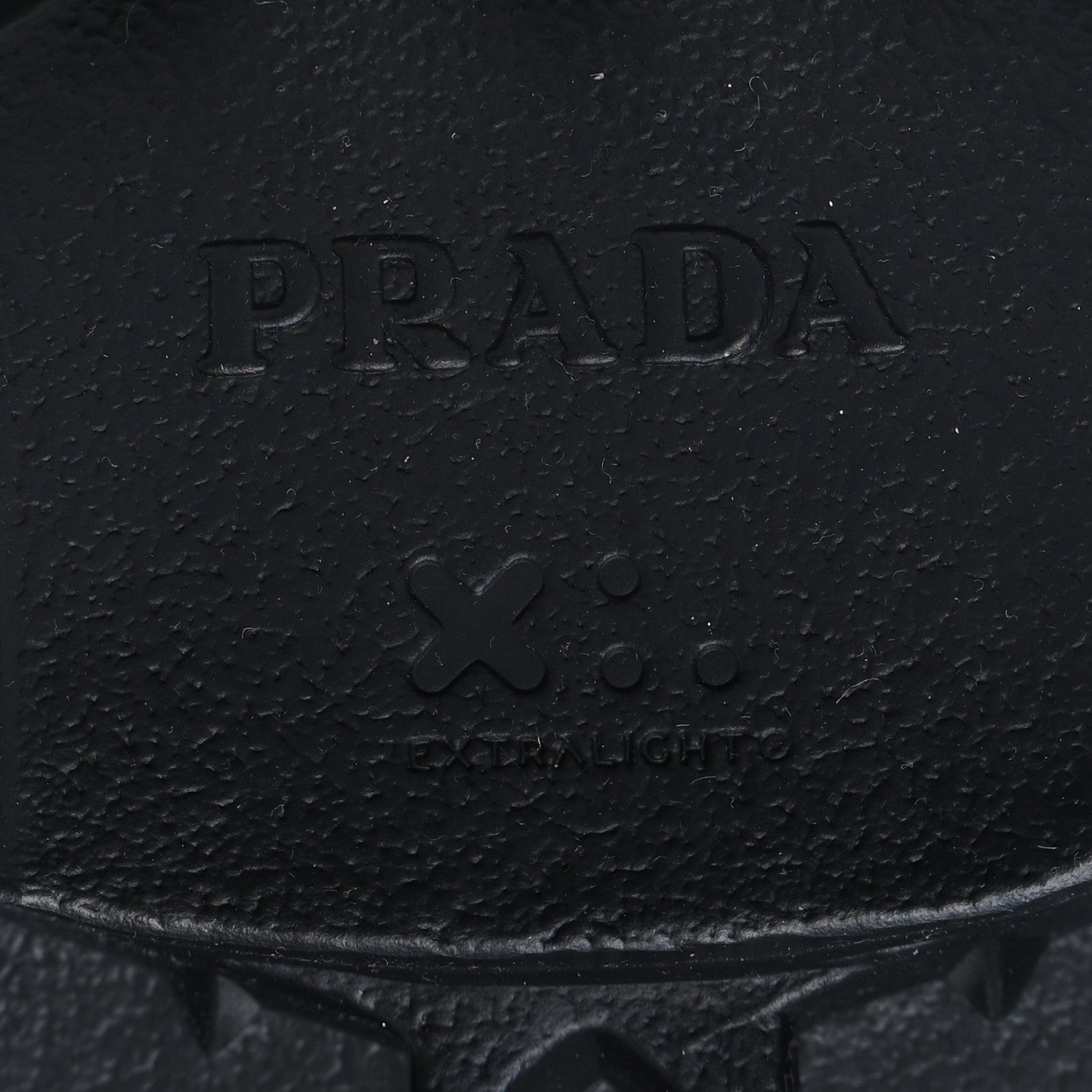 Prada Spazzolato Rois Nylon Metal Triangle Logo Monolith Pouch Pocket 55mm Boots 38.5 Black 8 of 9
