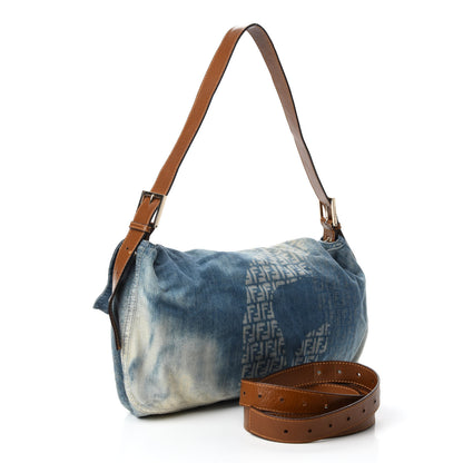 Fendi Denim Zucchino Baguette Blue 3 of 11