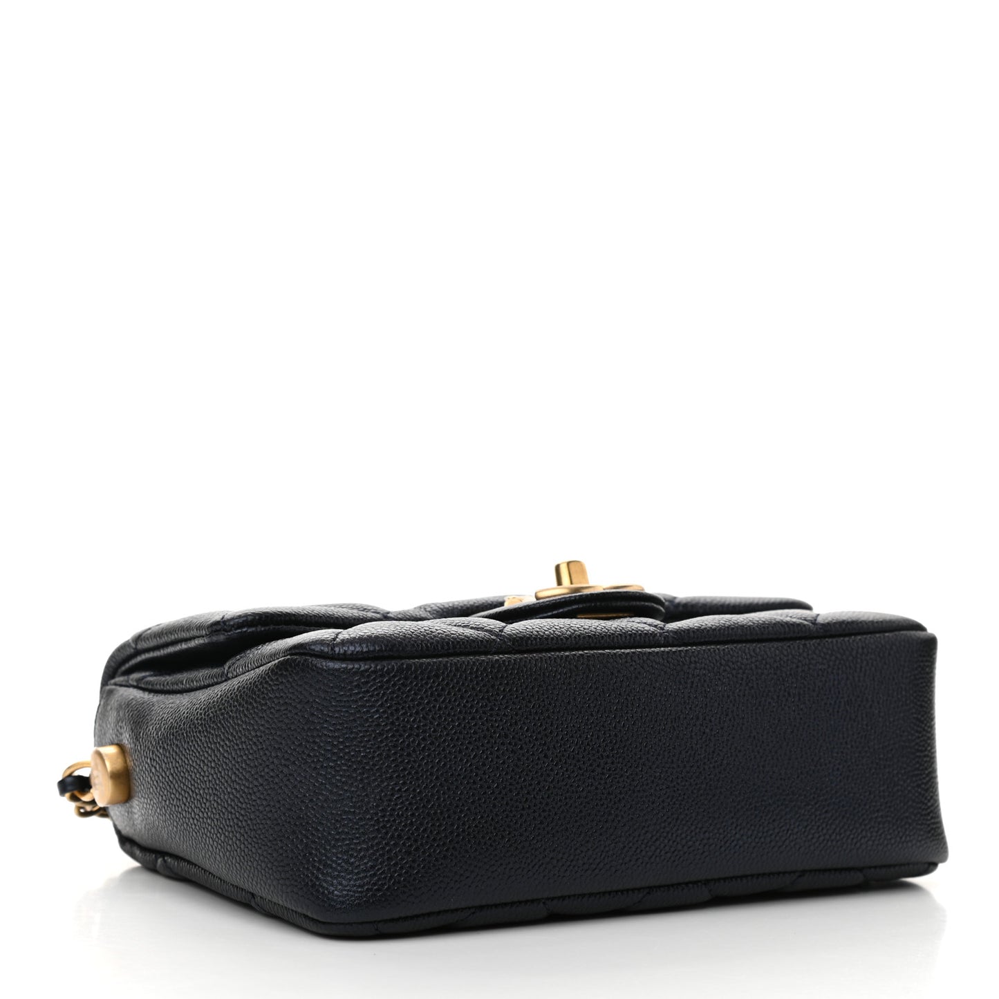 Iridescent Caviar Quilted Mini My Perfect Flap Black