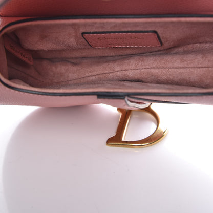 Christian Dior Grained Calfskin Mini Saddle Bag Pink 5 of 10