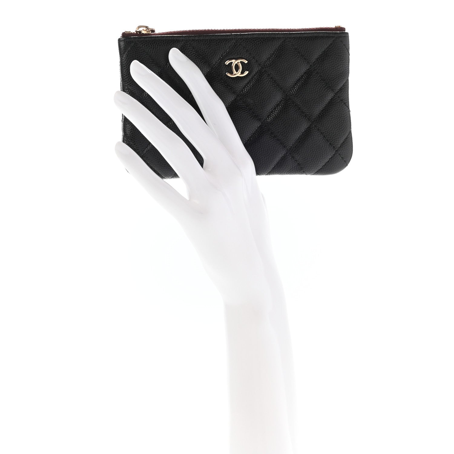 Chanel Caviar Quilted Small Cosmetic Case Black 2 of 8