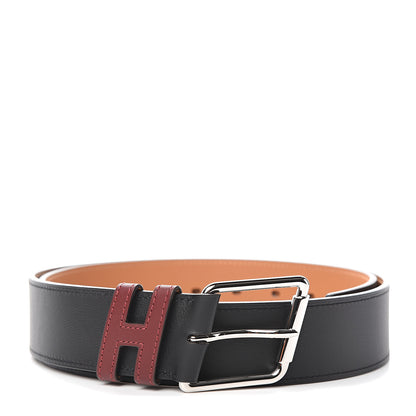 Hermes Sombrero 40mm Partner Belt 95 Black Rouge H 1 of 6