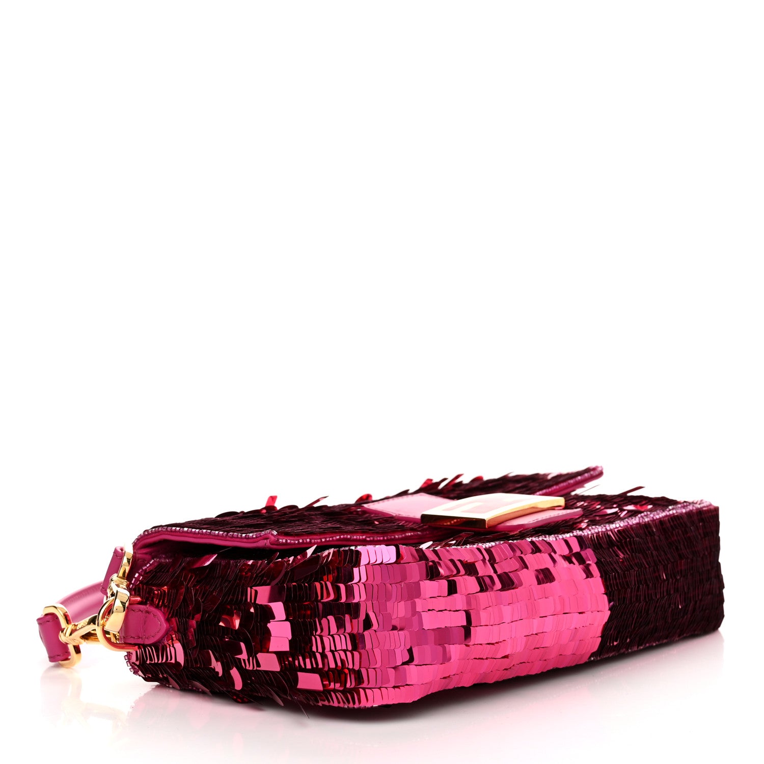 Fendi Sequin Paillettes Vitello Grace Sex and the City Baguette Ciclamino Pilar 4 of 10