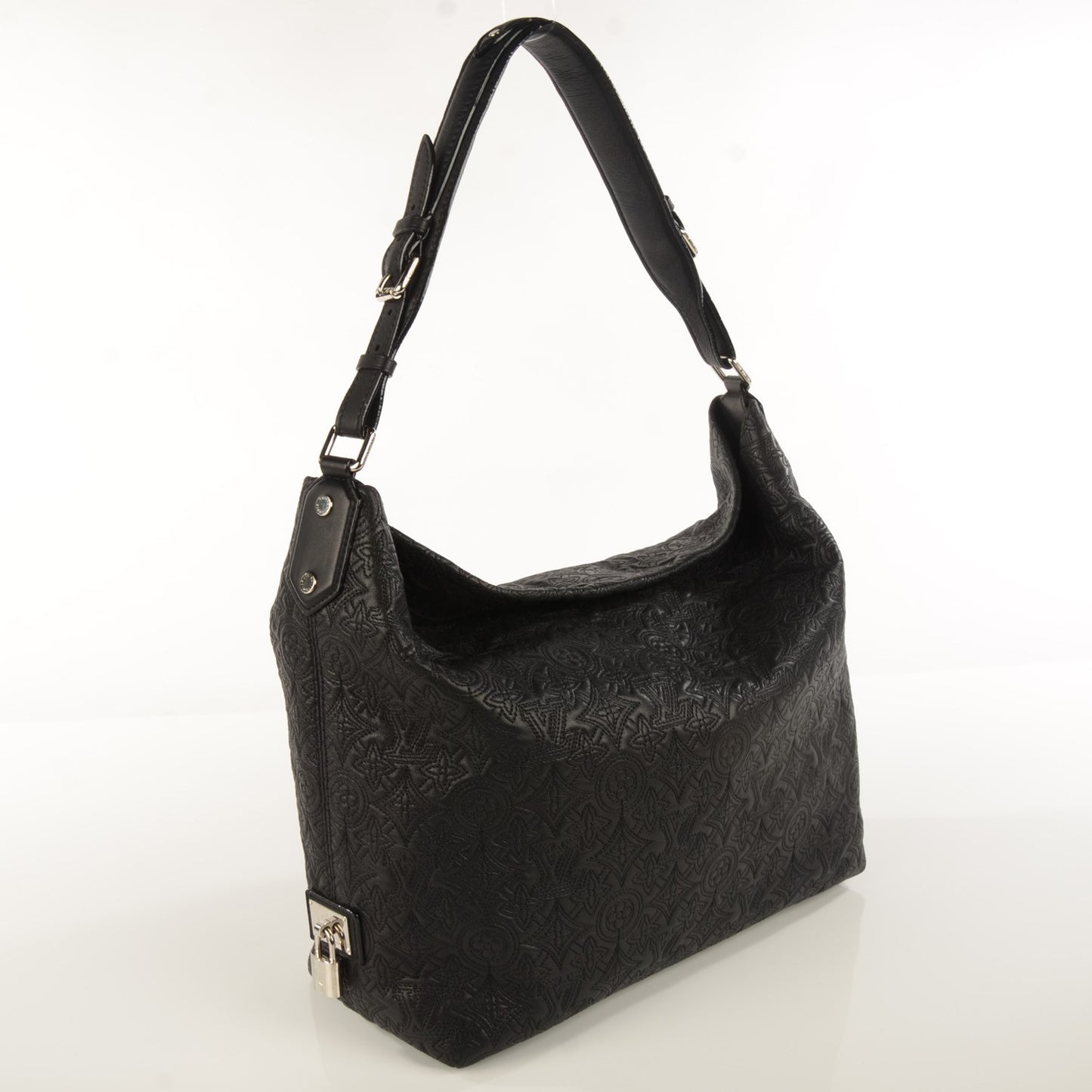 Monogram Lambskin Antheia Hobo PM Black
