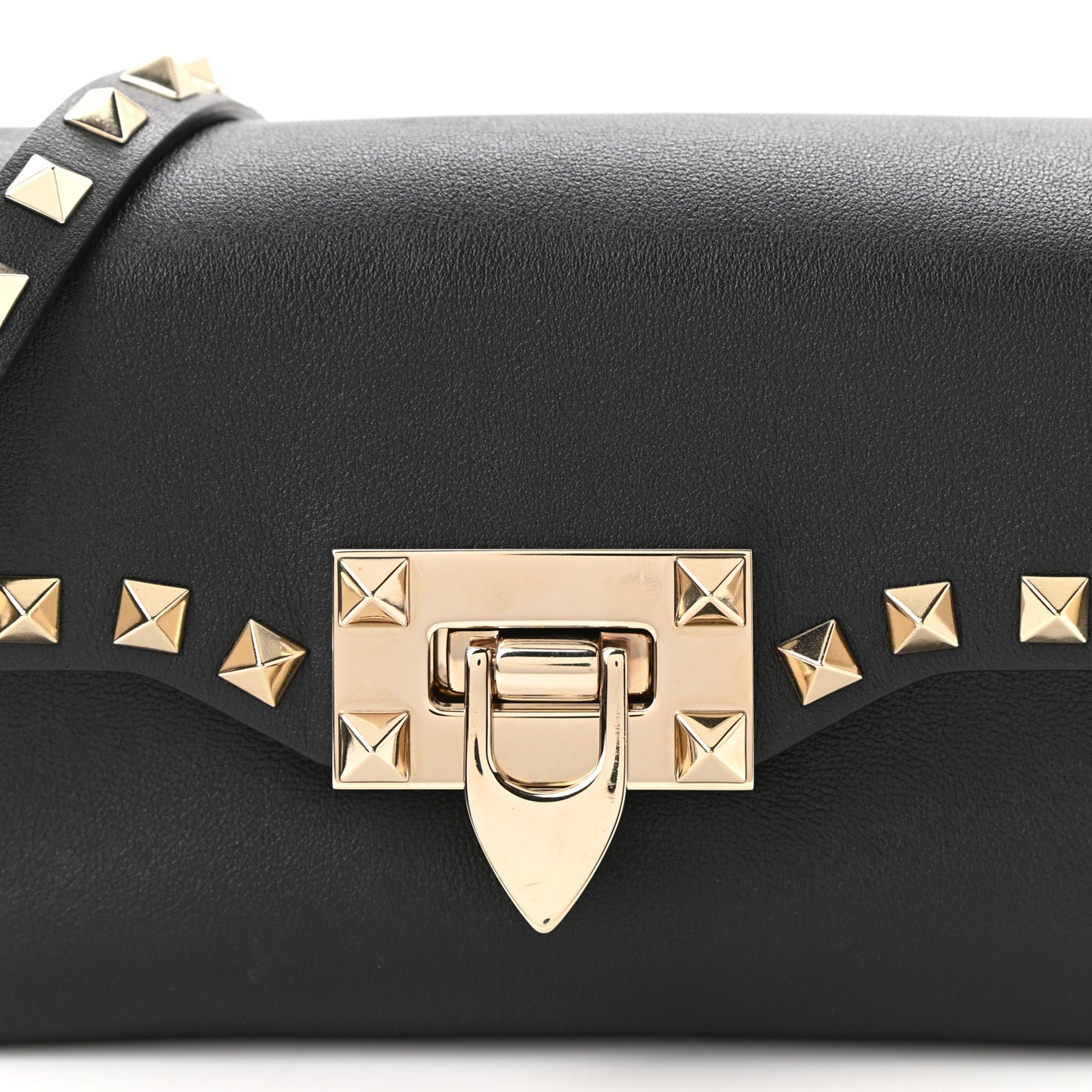 Vitello Mini Rockstud Crossbody Bag Black
