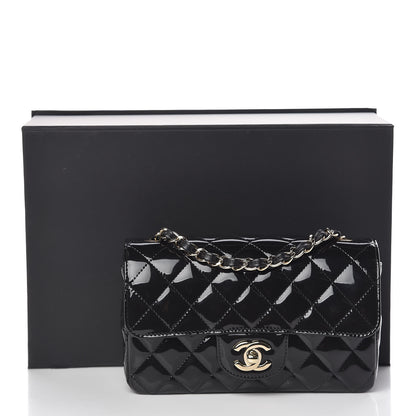 Chanel Patent Calfskin Quilted Mini Rectangular Flap Black 11 of 11