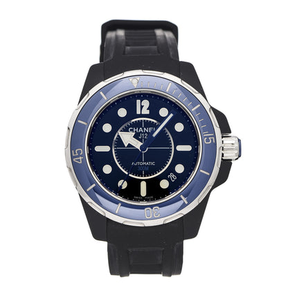 Chanel Stainless Steel Ceramic Rubber 41mm J12 Marine Automatic Watch Black 1 of 7