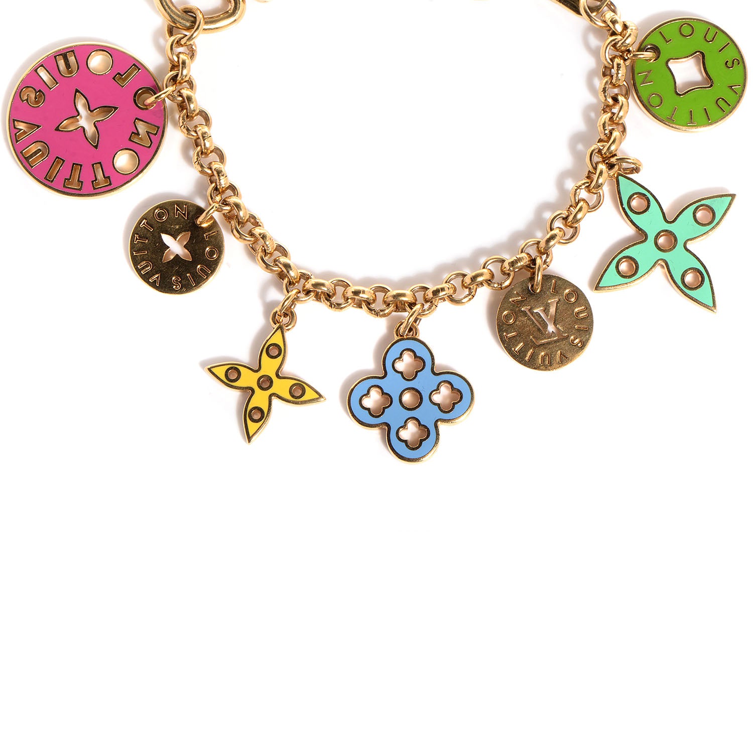 Louis Vuitton Monogram Multicolor Looping Chain Key Ring 4 of 6