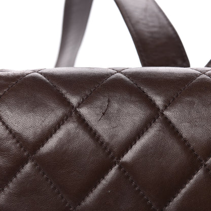 Chanel Lambskin Quilted Backpack Brown 19 of 20