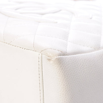 Chanel Caviar Quilted Petit Shopping Tote PST White 14 of 16