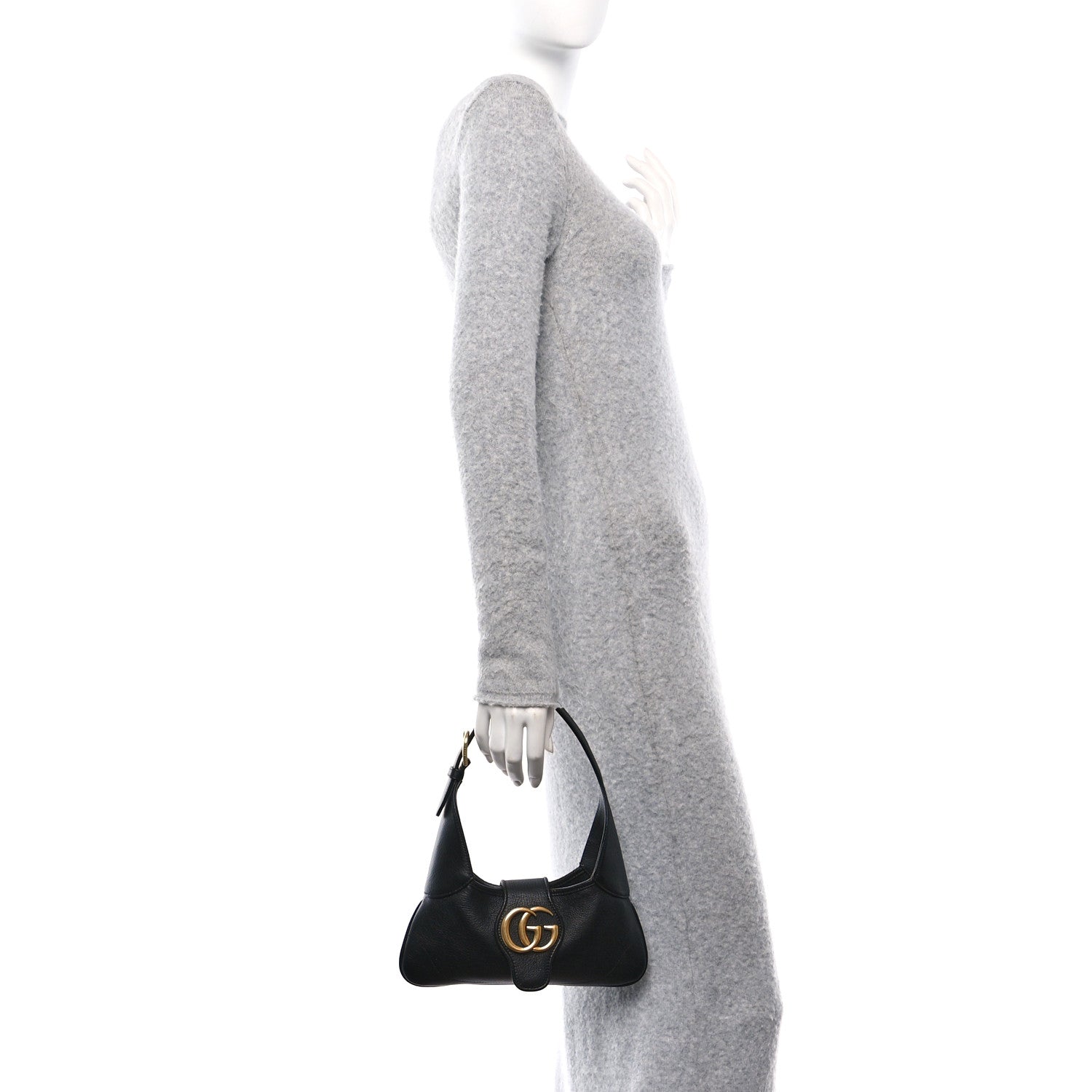 Gucci Goatskin Small GG Aphrodite Shoulder Bag Black 2 of 10