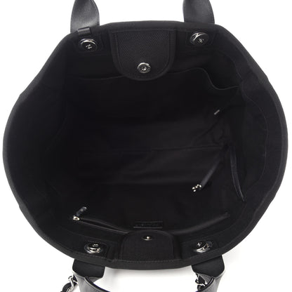 Chanel Canvas Pearl Medium Deauville Tote Black 5 of 11