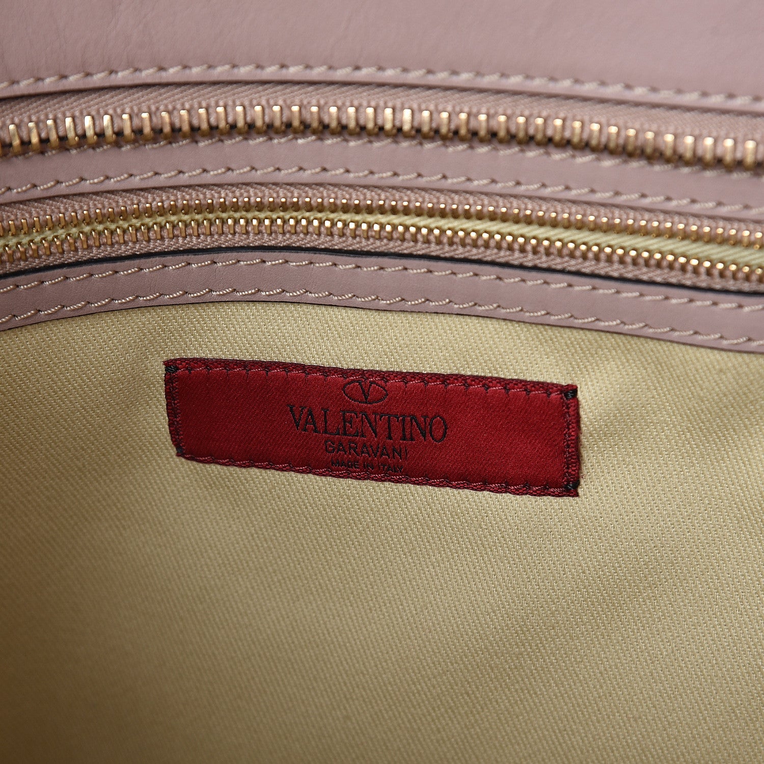 Valentino Garavani Vitello Rockstud Double Handle Tote Poudre 5 of 8