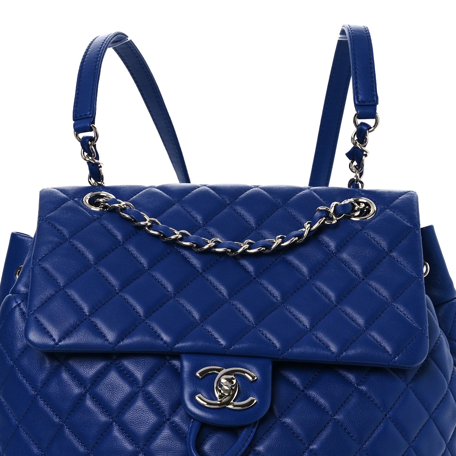 Chanel Lambskin Quilted Large Urban Spirit Backpack Blue 7 of 10