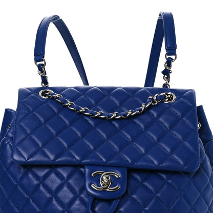 Chanel Lambskin Quilted Large Urban Spirit Backpack Blue 7 of 10