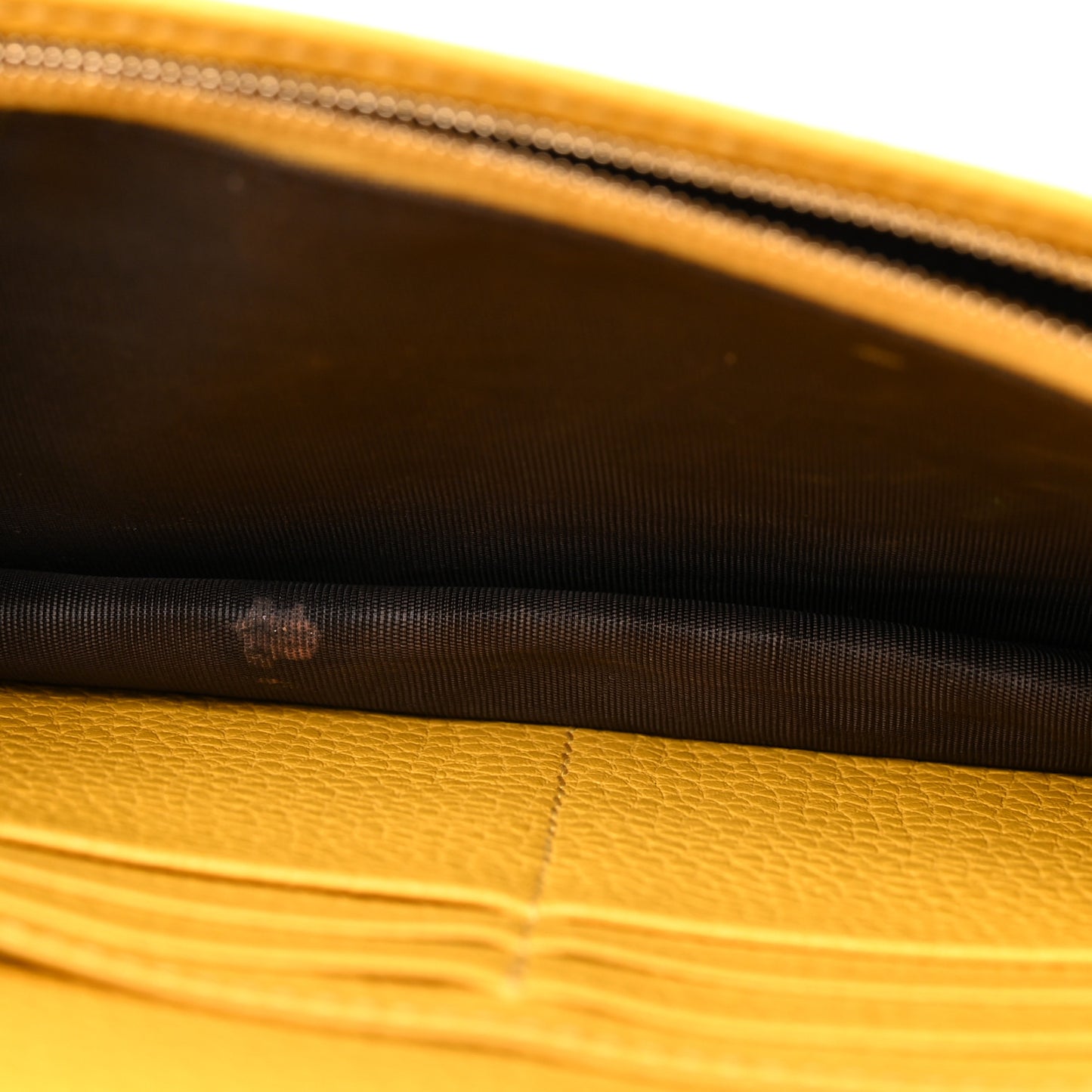 Pebbled Calfskin Soho Wallet on Chain New Buttercup