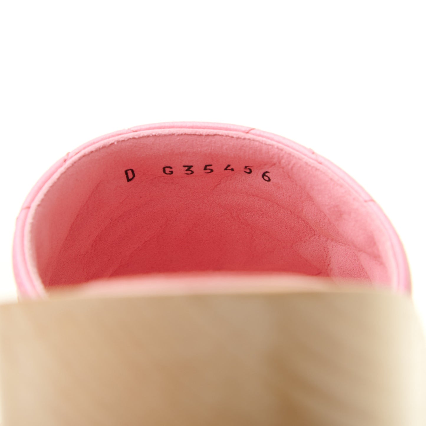 Lambskin CC Flat Slide Sandals 36 Pink