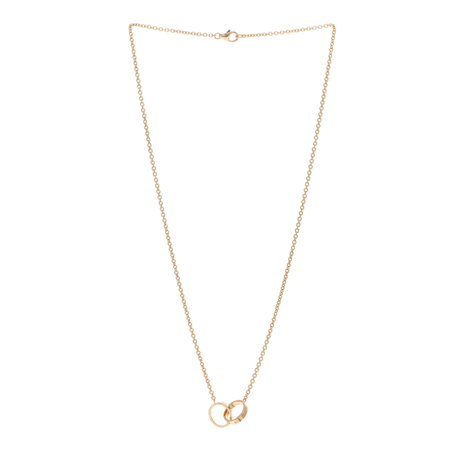 18K Yellow Gold Interlocking LOVE Necklace