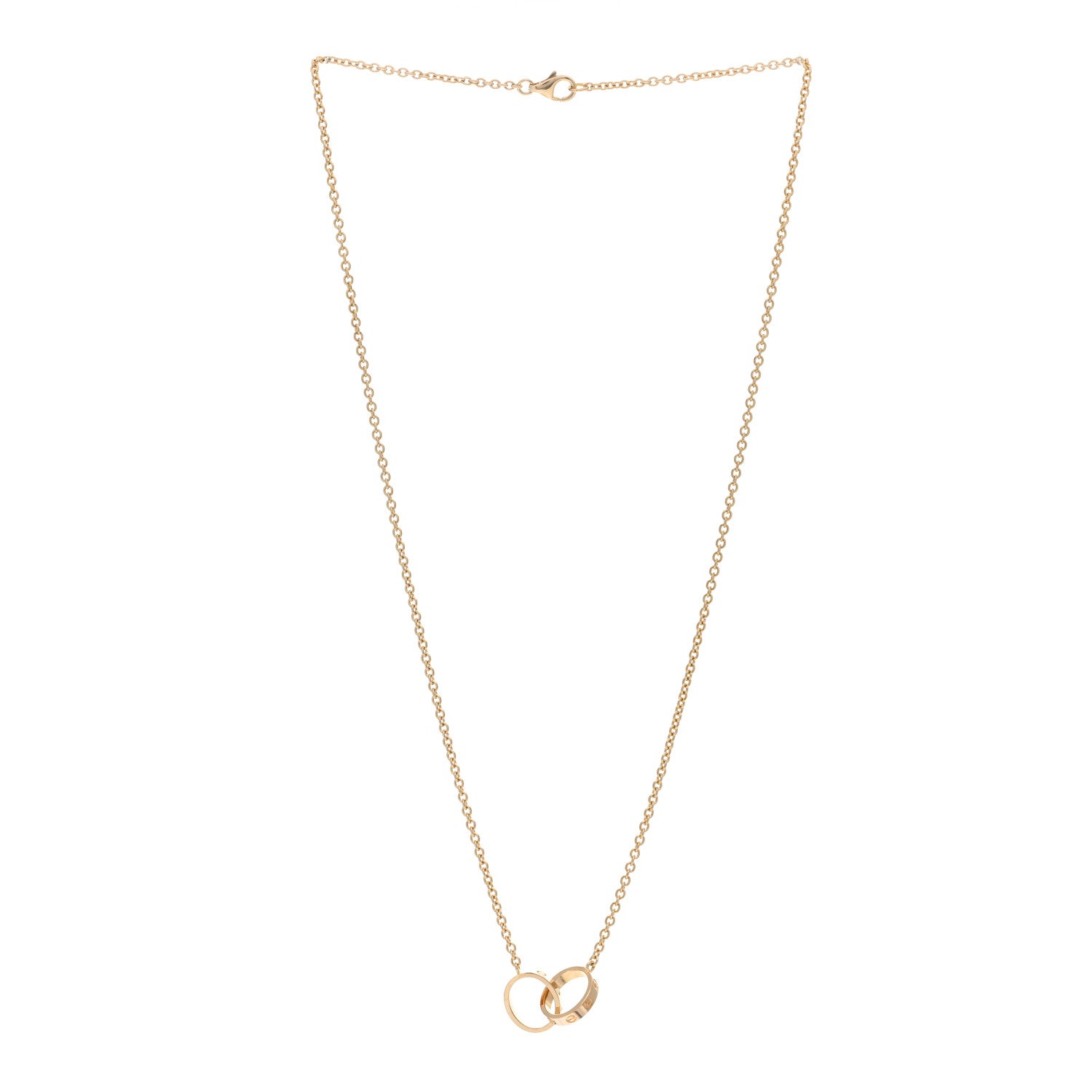 Cartier 18K Yellow Gold Interlocking LOVE Necklace 3 of 4