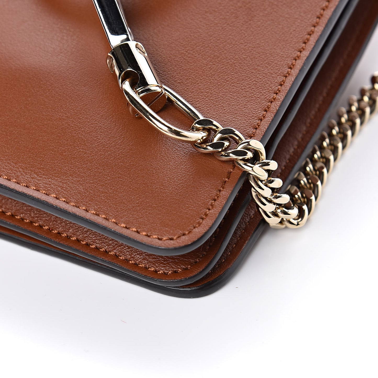 Suede Calfskin Mini Faye Bracelet Bag Tobacco
