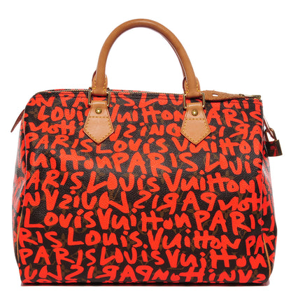 Louis Vuitton Monogram Graffiti Speedy 30 Orange 1 of 8