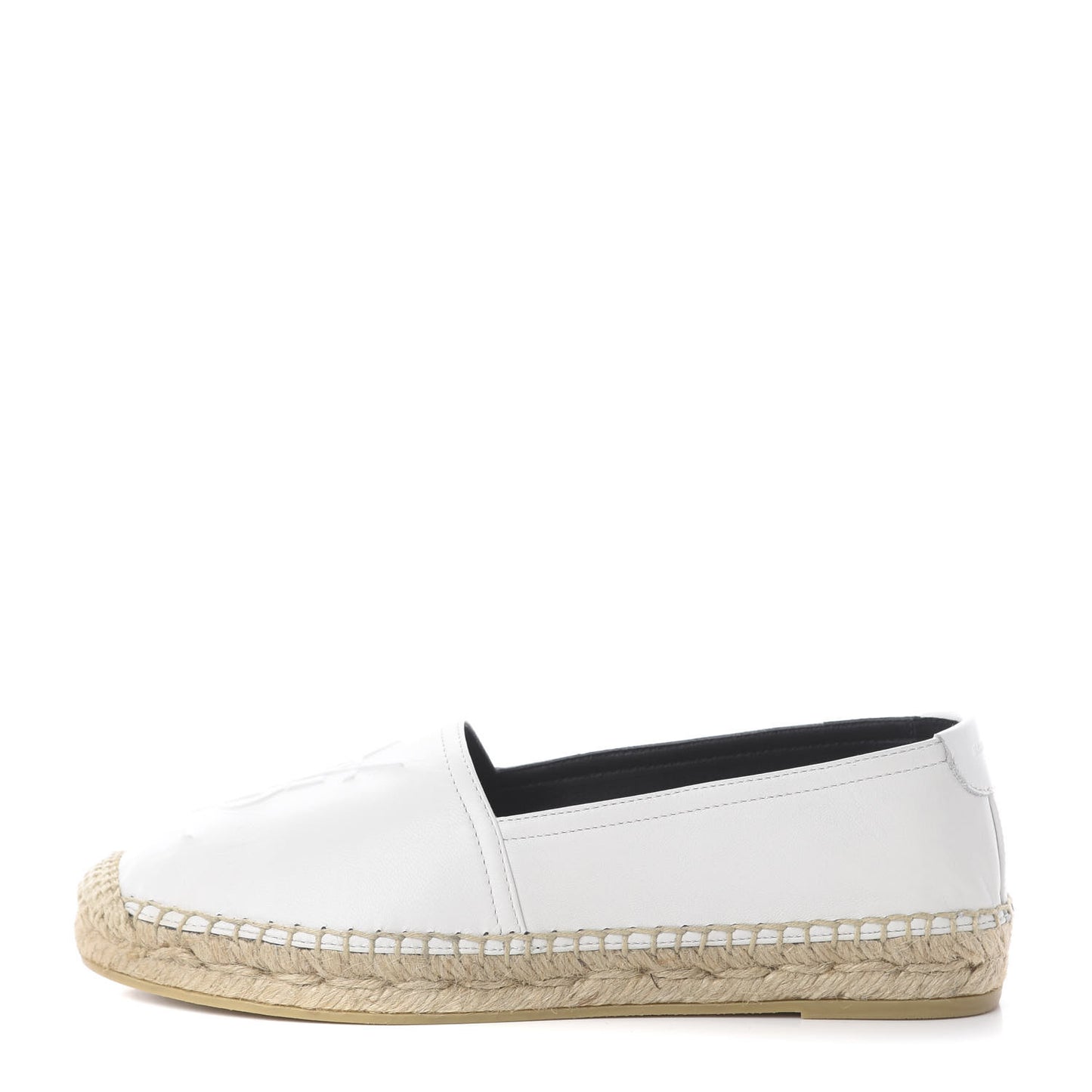 Lambskin Monogram Espadrilles 34 White