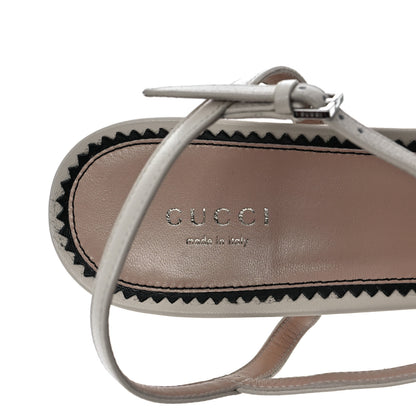 Gucci Malaga Kid Interlocking G Studs 25/85mm Platform Sandals 41 Mystic White 6 of 8