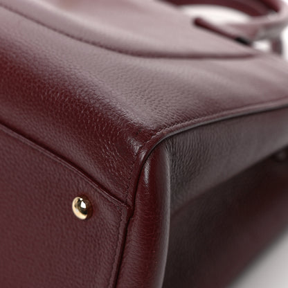 Chanel Grained Calfskin Small Neo Executive Shopper Tote Burgundy 10 of 11