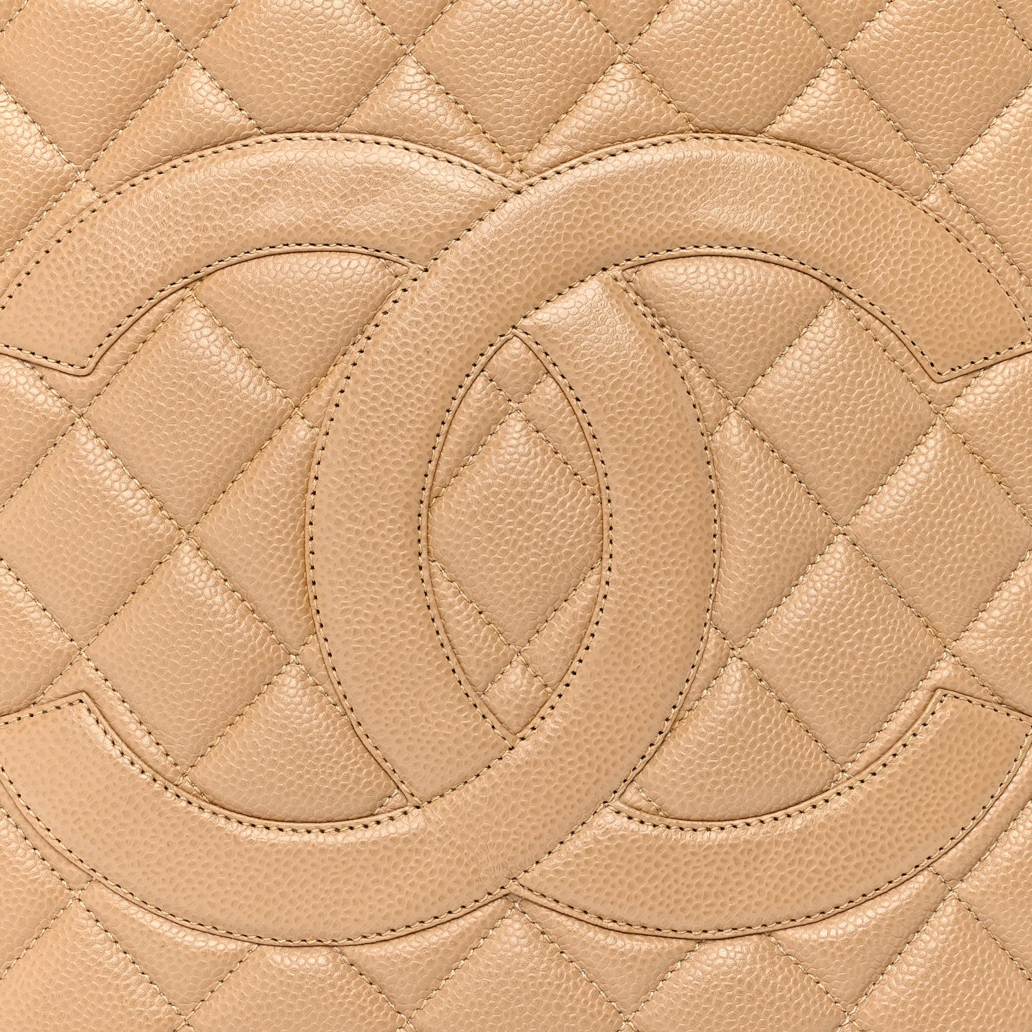 Chanel Caviar Quilted Medallion Tote Beige 8 of 11