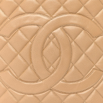 Chanel Caviar Quilted Medallion Tote Beige 8 of 11