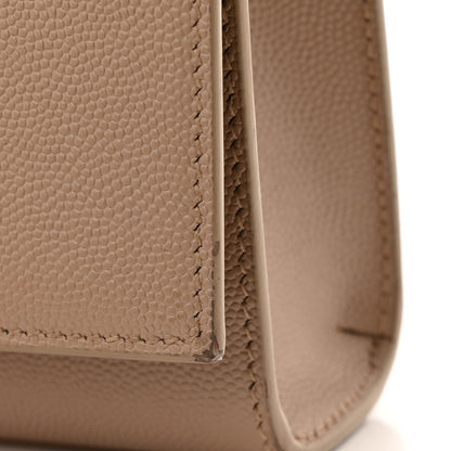 Saint Laurent Grain De Poudre Small Monogram Kate Satchel Dark Beige 10 of 11