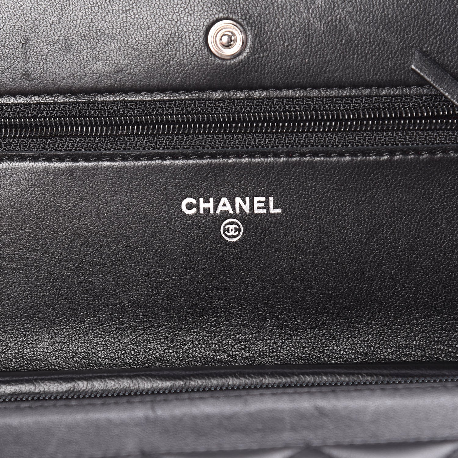 Chanel Lambskin Quilted Wallet On Chain WOC Black 6 of 11