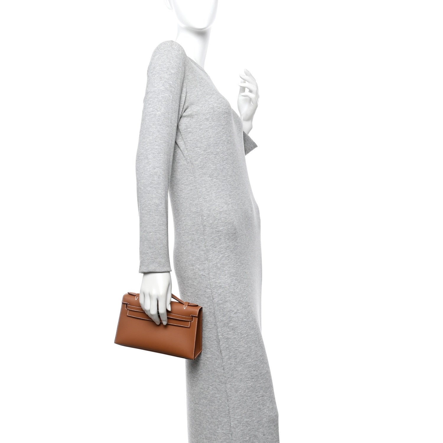 Hermes Swift Kelly Pochette Clutch Gold 2 of 11