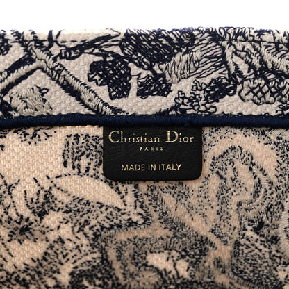 Christian Dior Canvas Embroidered Large Dioriviera Toile De Jouy Book Tote Blue 6 of 16