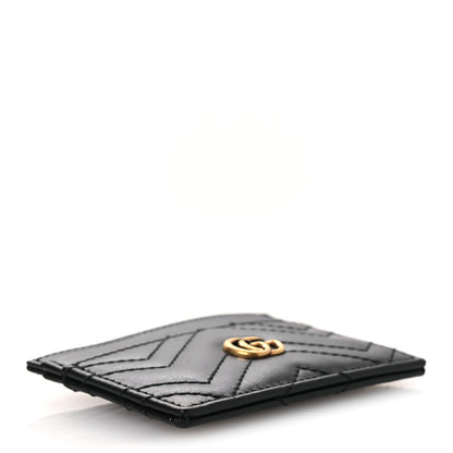 Gucci Calfskin Matelasse GG Marmont Card Holder Black 4 of 7