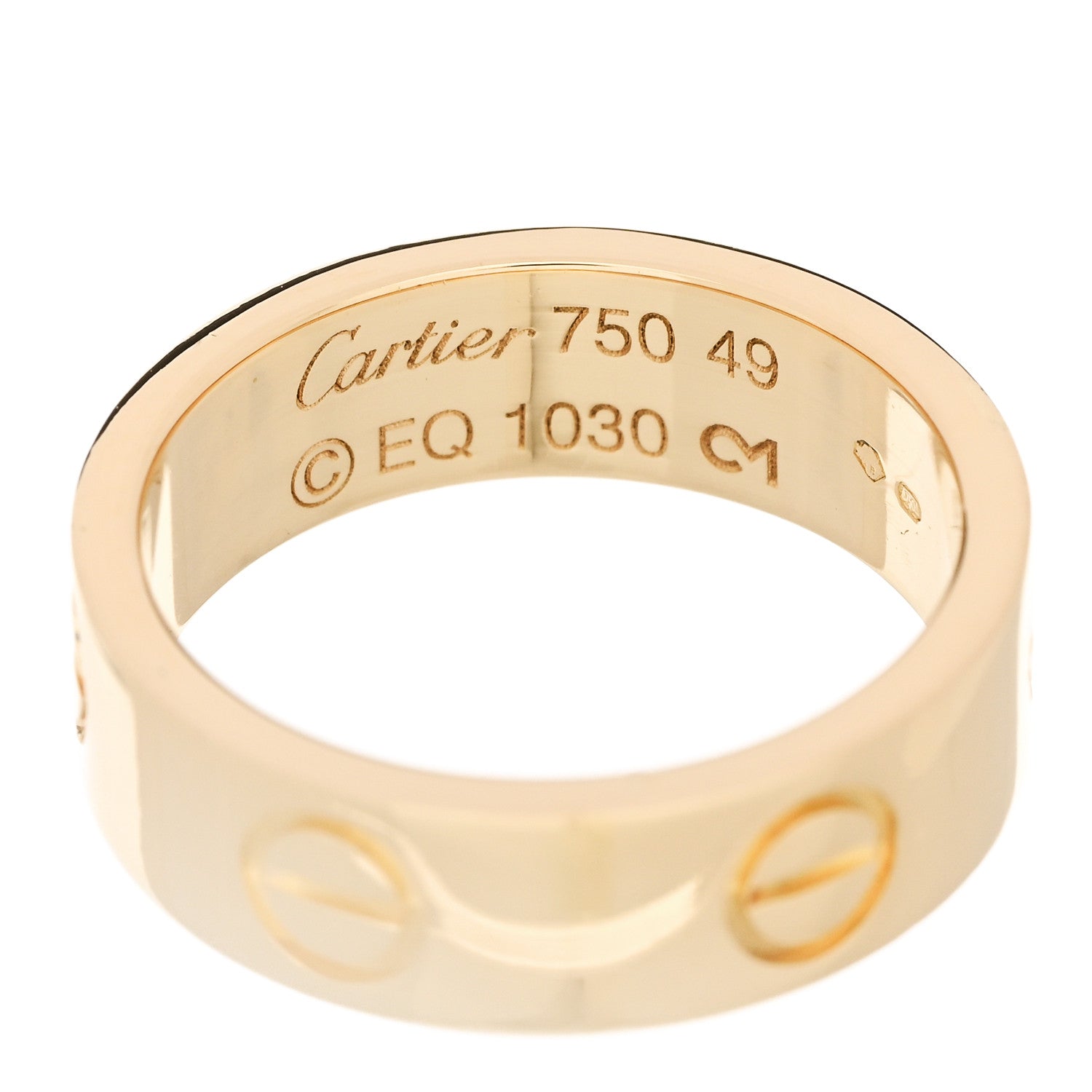 Cartier 18K Yellow Gold 5.5mm LOVE Ring 49 5 4 of 4