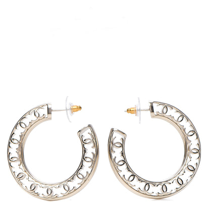 Chanel CC Hoop Earrings Gold 1 of 3
