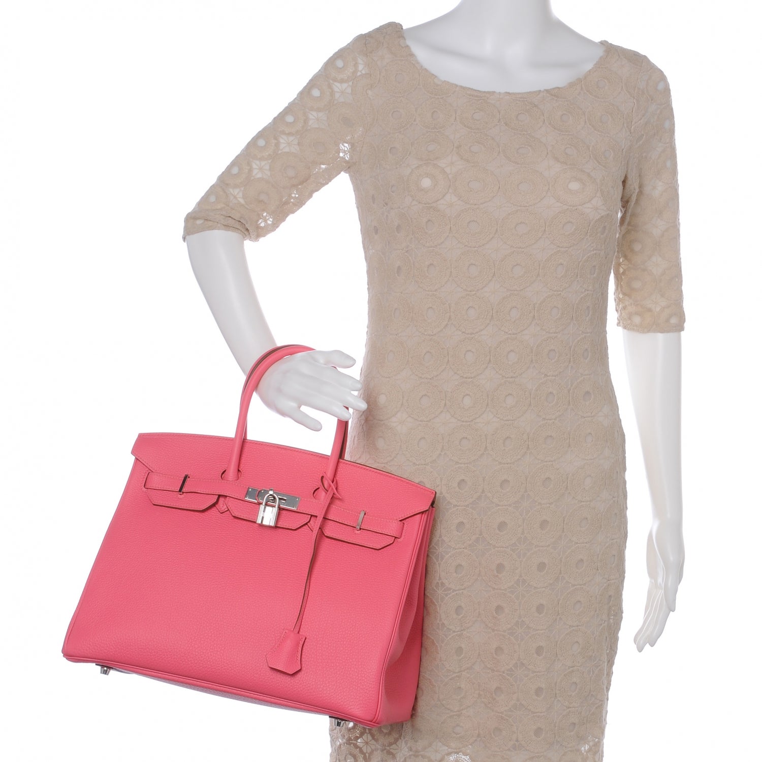 Hermes Togo Birkin 35 Rose Lipstick 2 of 11